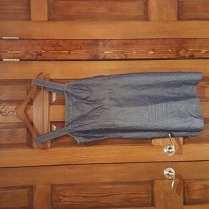 2 piece denim dress suit